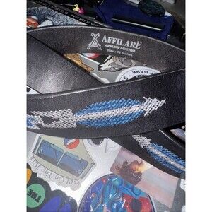 MEN'S AFFILARE WESTERN LEATHER BELT SOUTHWESTERN STYLE COWBOY RODEO BELT 36